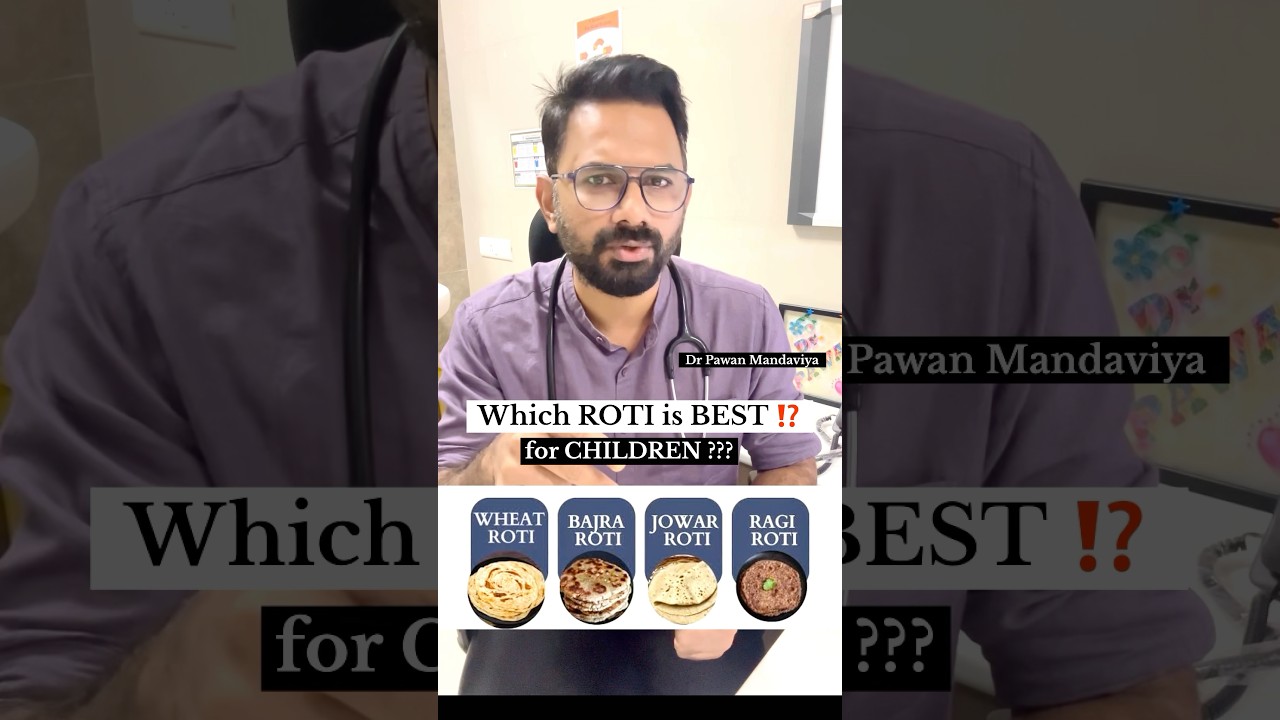 Which bread should be given to children? Wheat roti, Bajra roti, Jowar roti, ragi roti #healthyfood