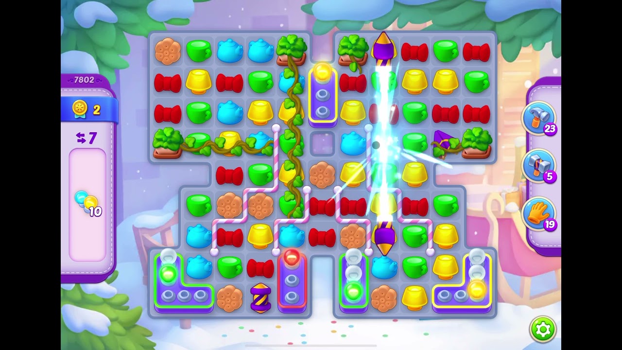 HomeScapes Level 7802 no boosters (15 moves)