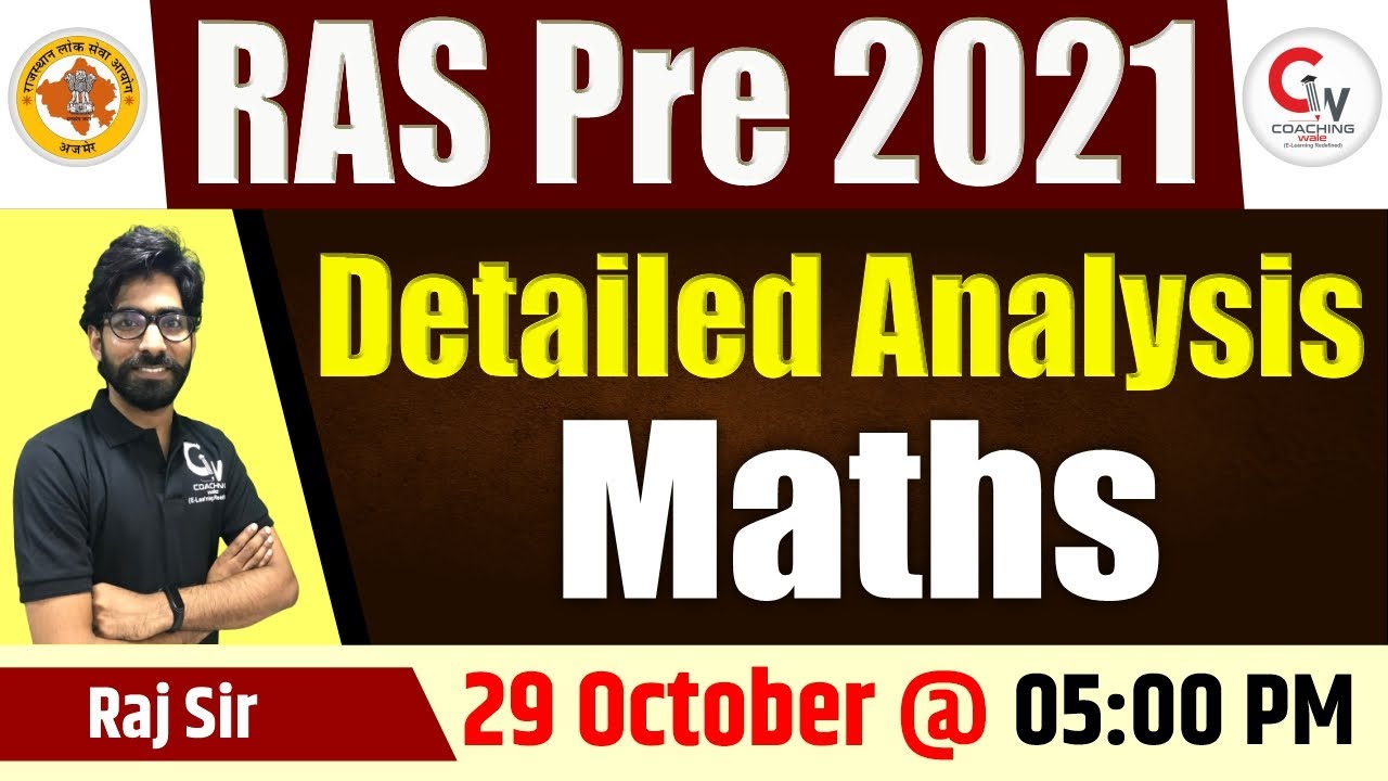 RAS PRE 2021 | DETAILED ANALYSIS MATHS | BY COACHING WALE