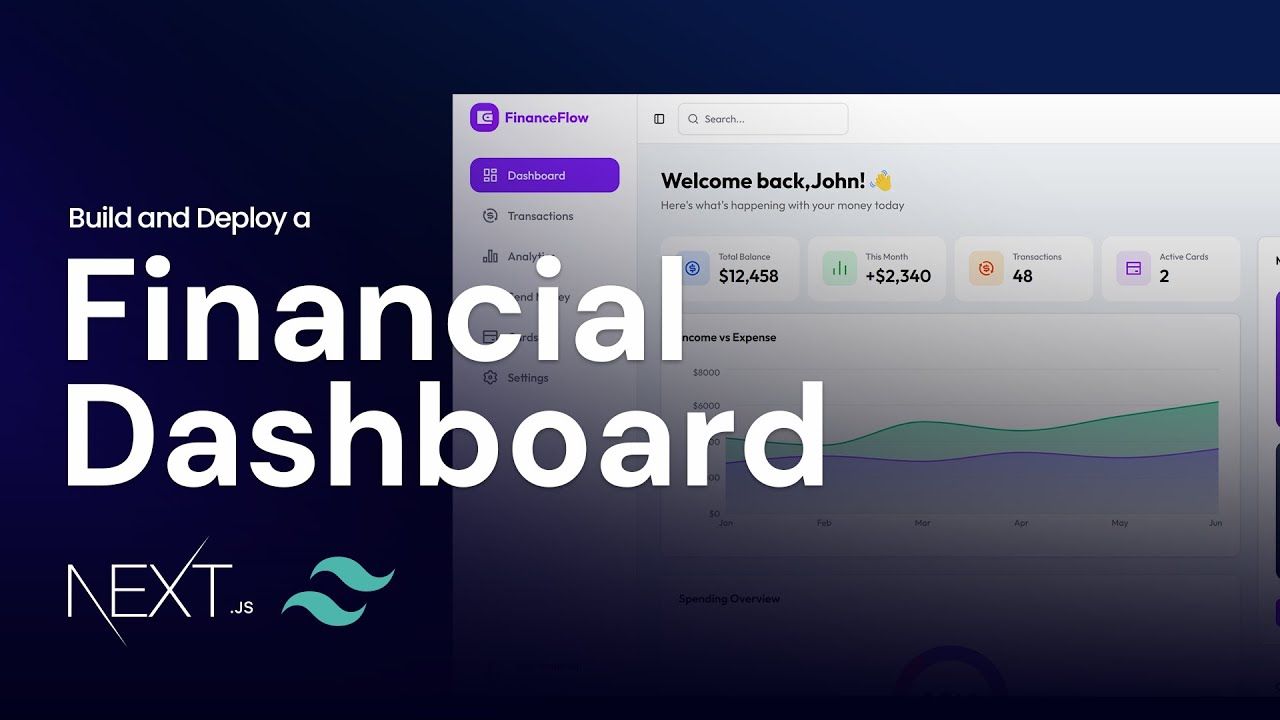 Build and Deploy a financial dashboard with Next.js, ShadCn, and Tailwind CSS | part 01