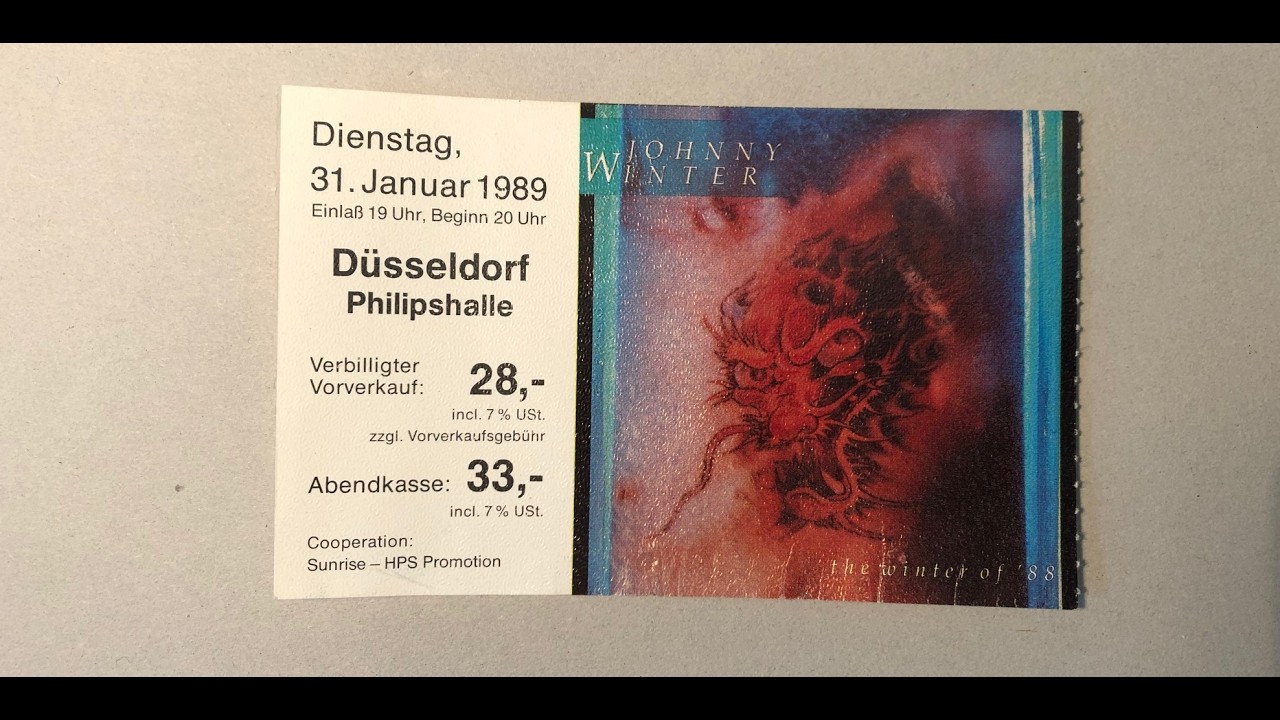 Johnny Winter, Live 1989-01-31, Duesseldorf Germany, Philipshalle