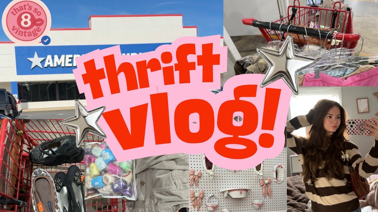 THRIFTING MARATHON AS A DEPOP TOP SELLER | 6 thrift stores 1 DAY