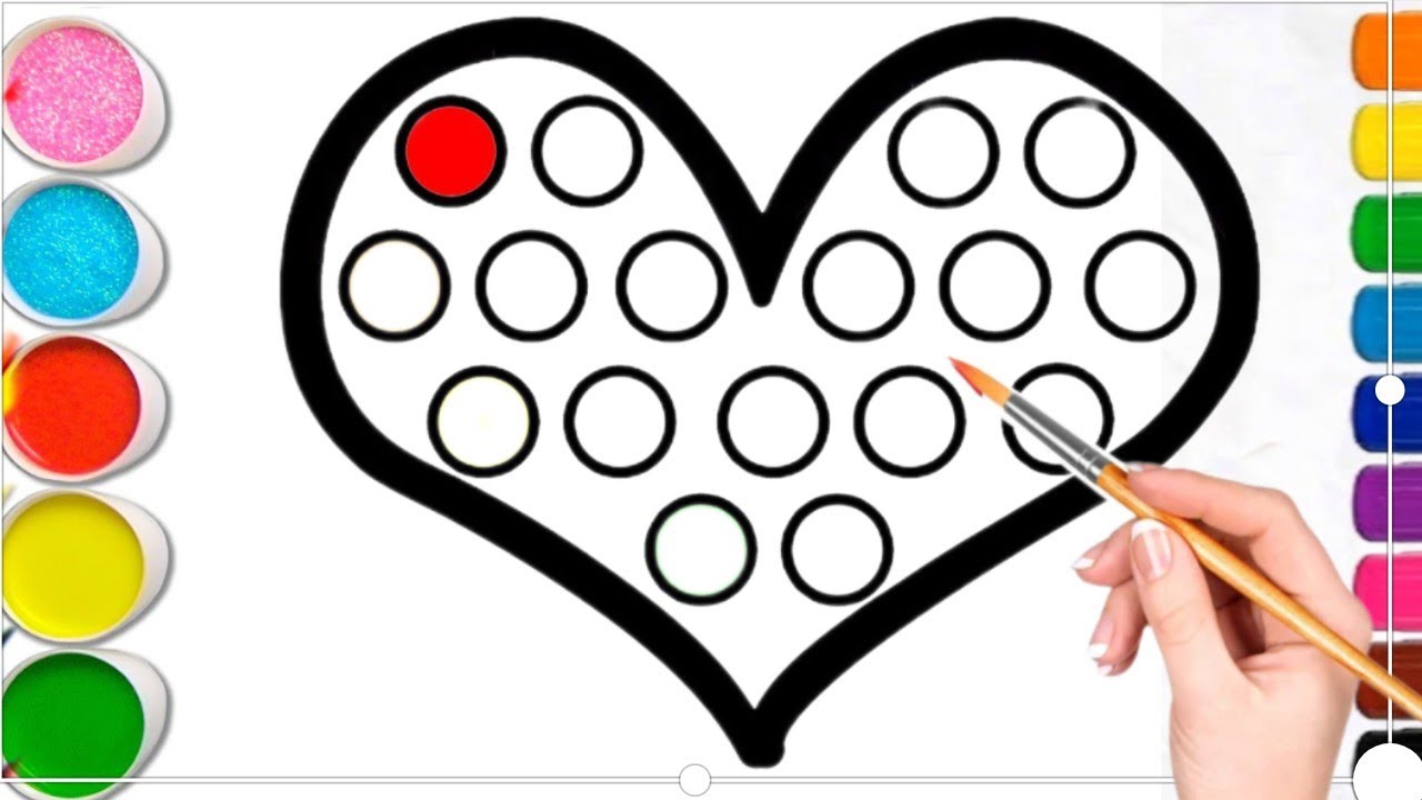 How to Draw a Pop It Heart ❤️ | Easy Drawing and Coloring for Beginners