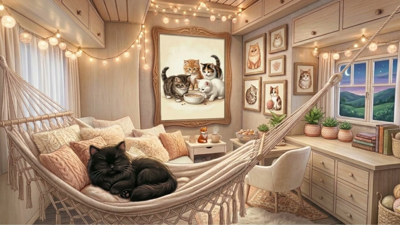 A Quiet Moment with a Sleepy Black Cat 🐾 15 Minutes of Pure Calm