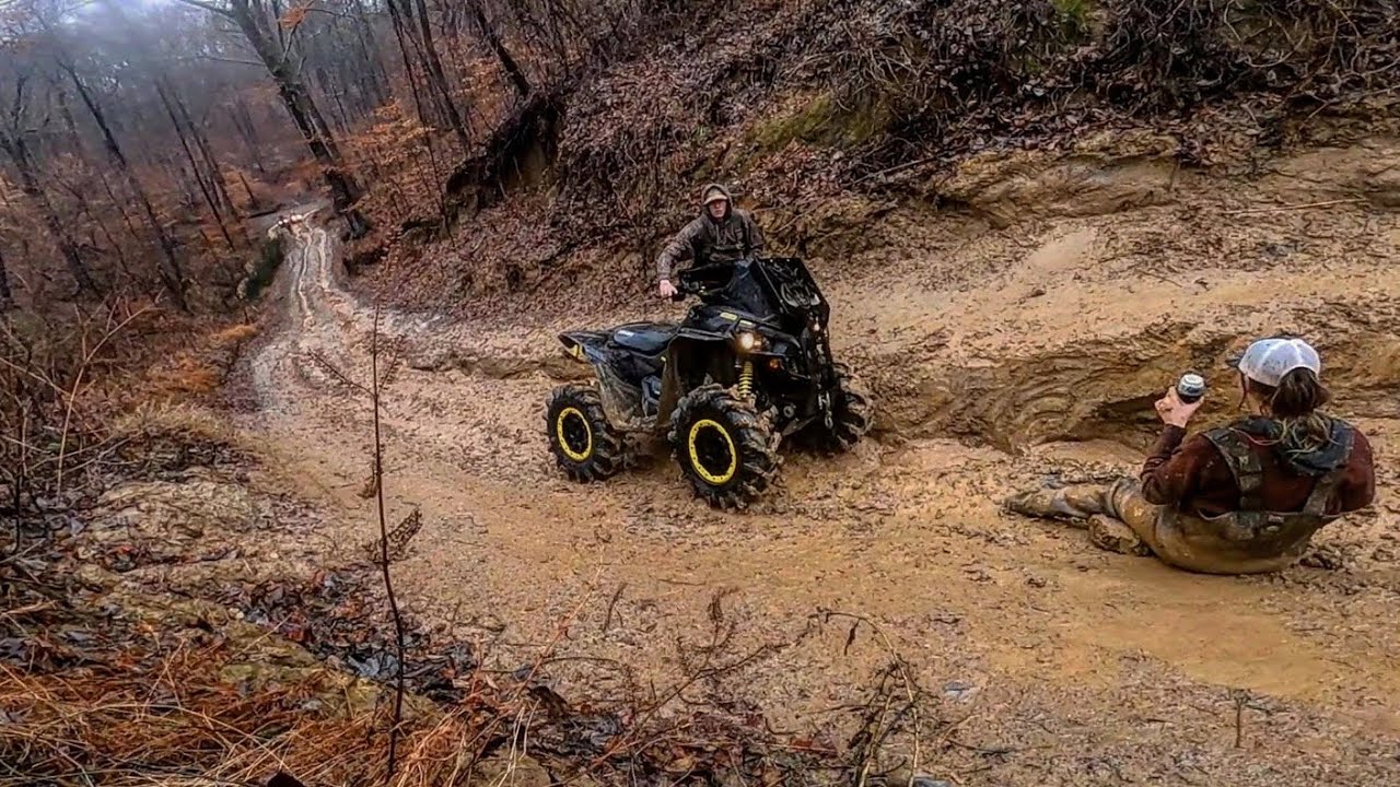 Atv Mudding In The Rain Gets Dangerous! Captured By The NEW GoPro Hero 8 Black