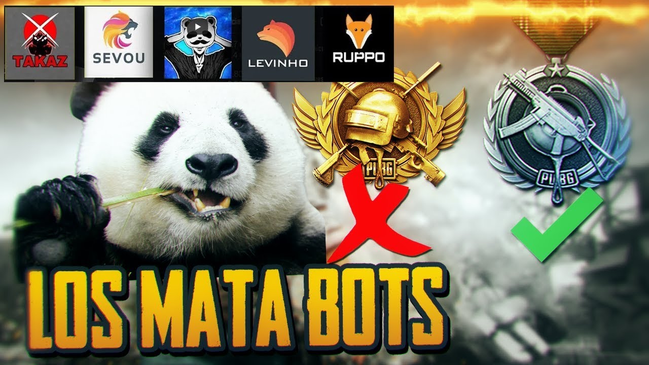 PANDA| TACAZ | LEVINHO | BIUBIU| RUPPO | SEVOU SOLO VS SQUAD DE BOTS? PUBG MOBILE