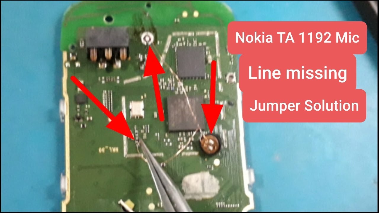 Nokia Ta 1192 Mic Line Missing Jumper solution,/Nokia 1192 Mic Problem, Nokia 110 Mic Ways