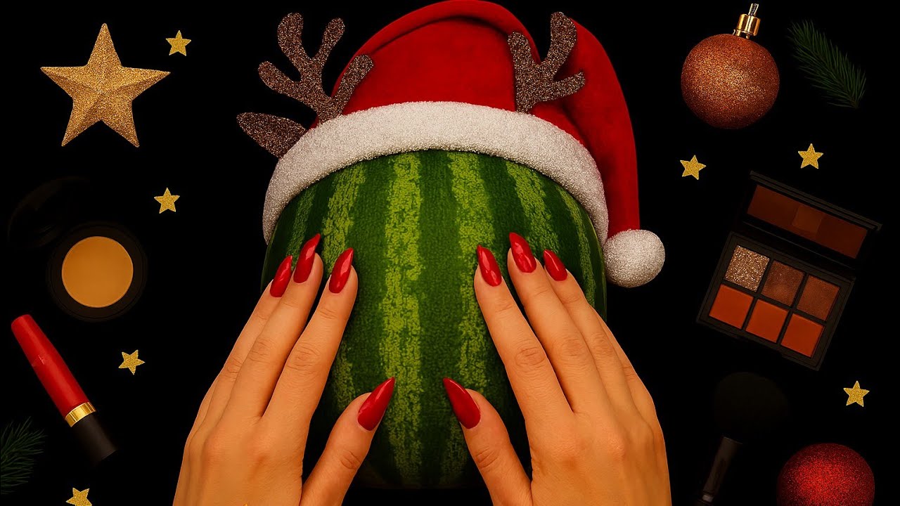 ASMR Makeup on Watermelon🫎 🍉(No Talking)