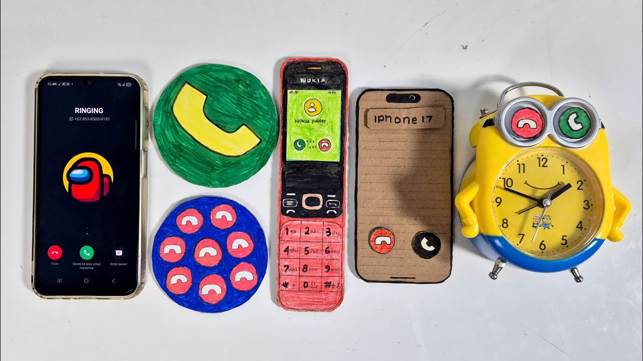 SAMSUNG s24 among us/BIG& a lots buttons/Nokia Folder/iphone 17/alarm clock, wahtsapp+ incoming call