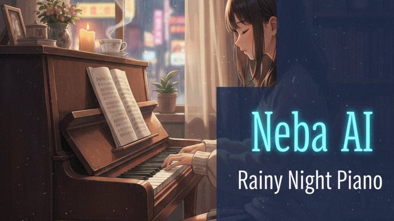 Neba AI - Rainy Night Piano Solo | Deep Focus & Relaxation 🎹🌧️