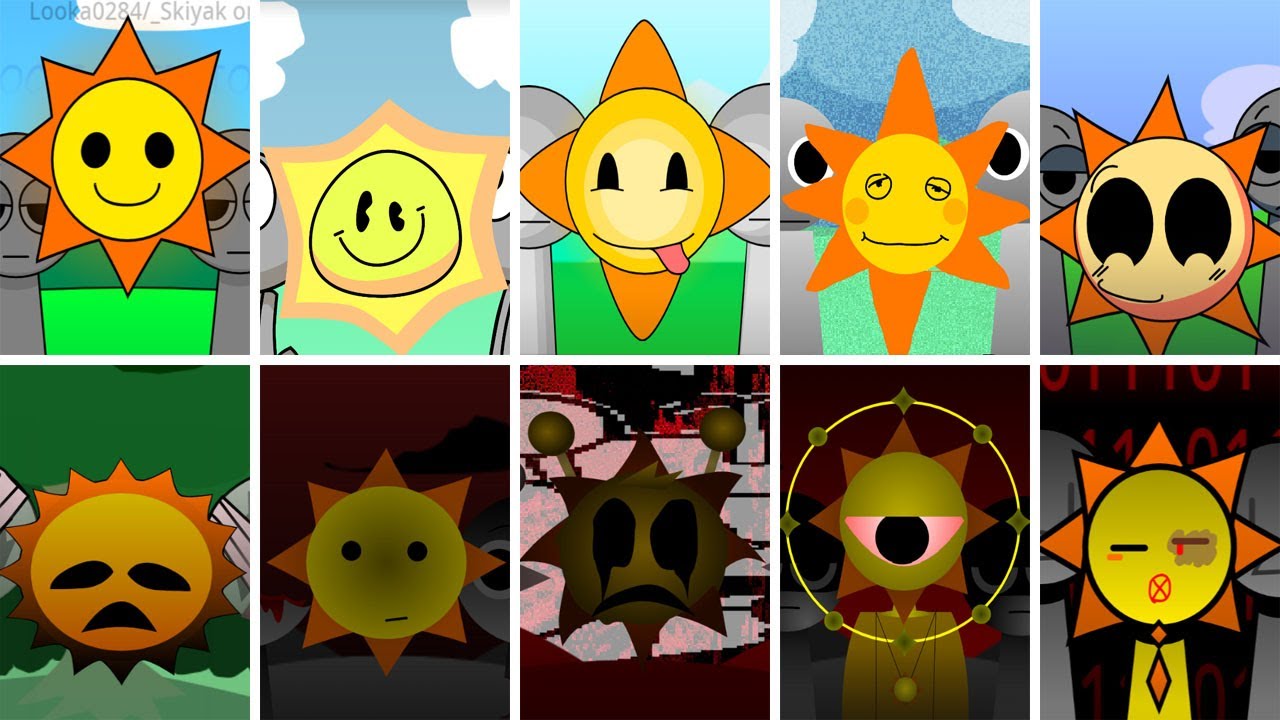 Incredibox - Sprunki but ONLY MR SUN in ALL Different Mods | Part 2