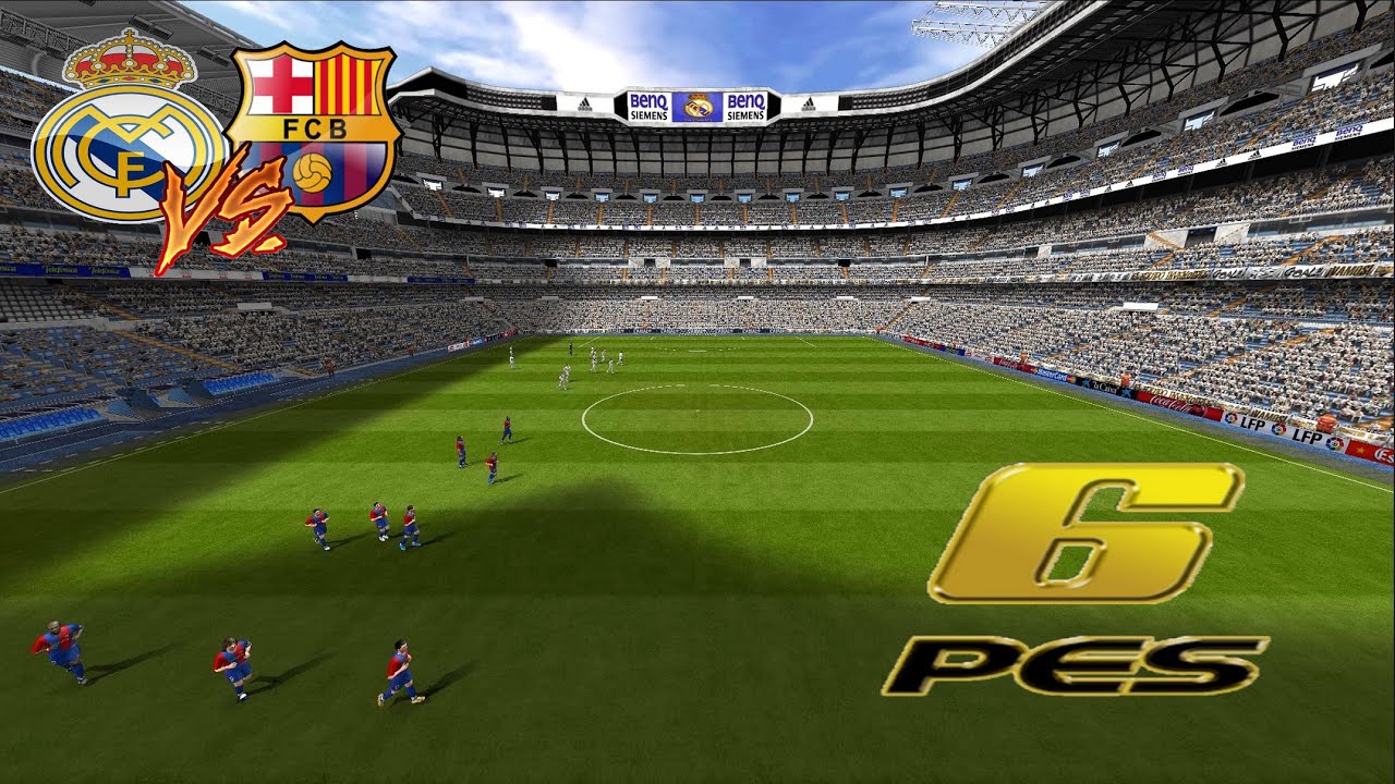PES 6 Remastered 4K60FPS | Real Madrid vs Barcelona - Santiago Bernabeu Stadium