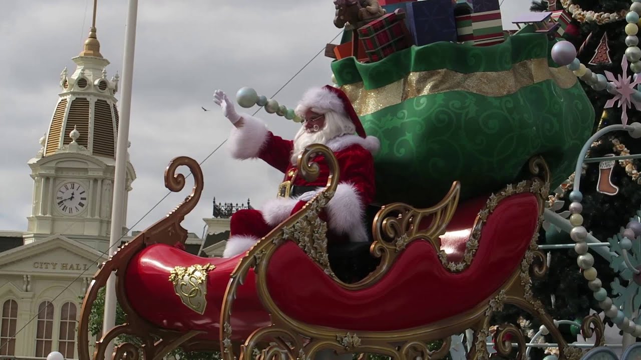 Mickey's Once Upon A Christmastime Parade At Walt Disney World's Magic Kingdom 2015