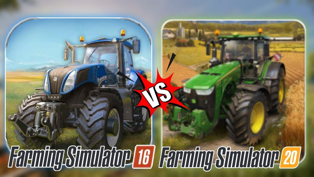 FS16 против FS20 | Сравнение графики и игрового процесса Farming Simulator 16 и 20 | Покадровая с...