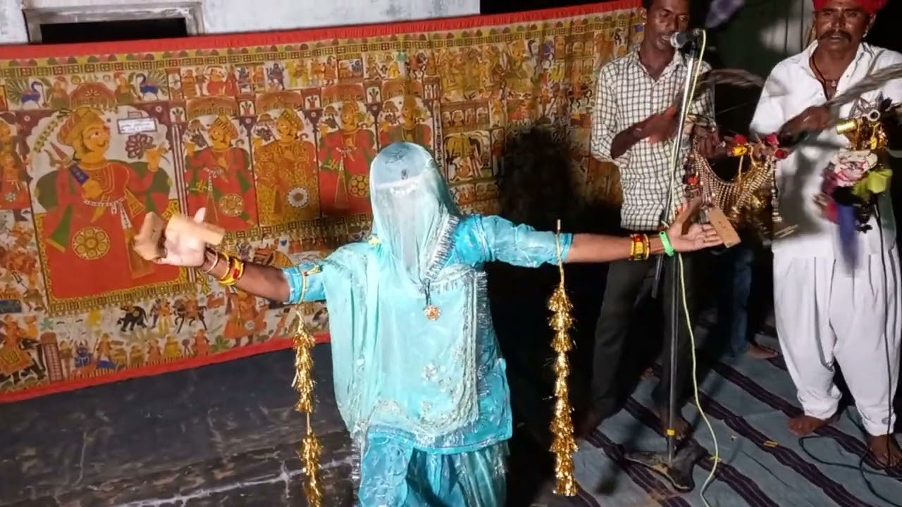 पाबूजी महाराज का प्रवाड़ा गायक पनाराम इनका साथ दे रहे राणाजी और डांसर खेताराम जी