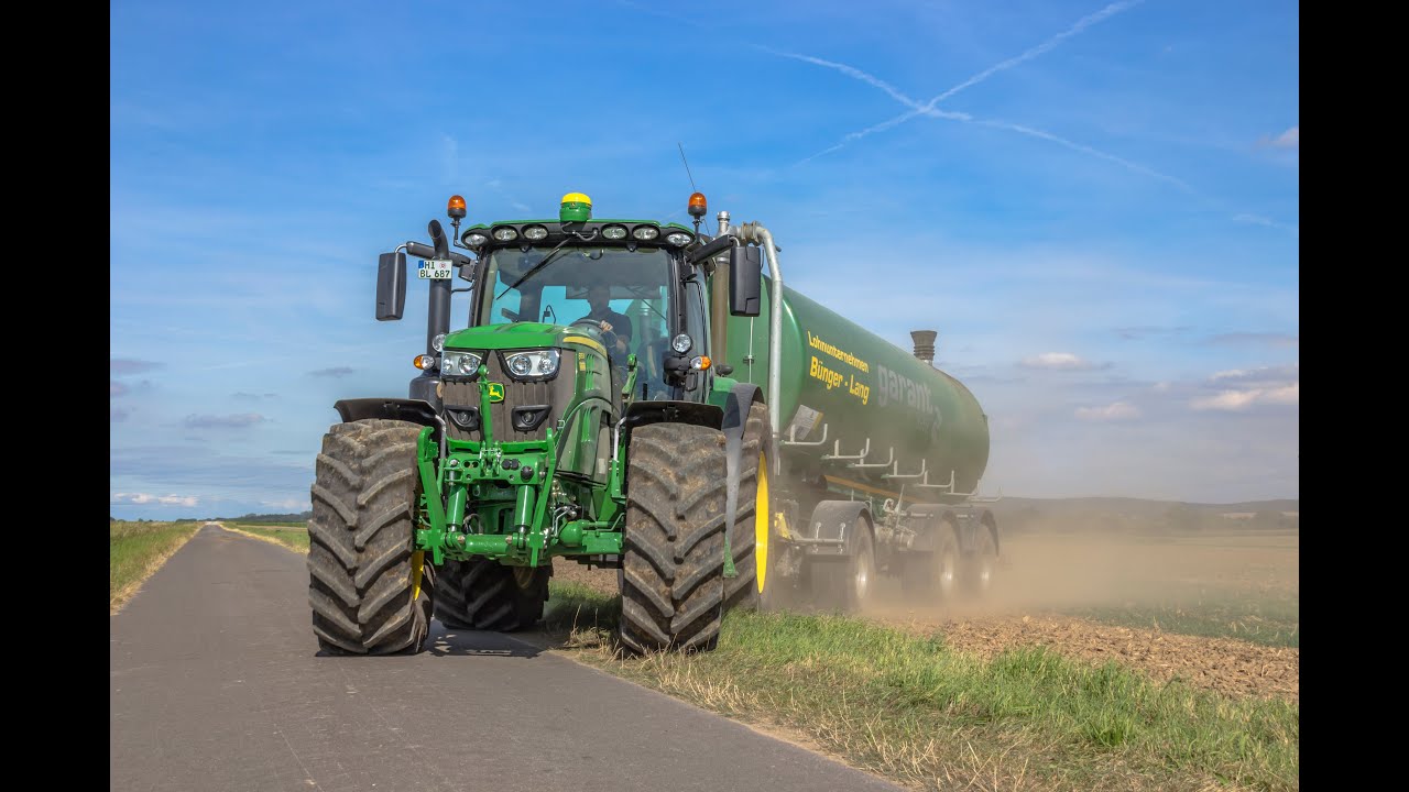John Deere 6155R , John Deere 7250R + Kotte Garant 28m³ | DJI Phantom 3