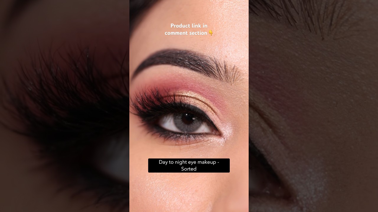 Glam Rose Gold Eye Makeup #shorts #rosegold #eyemakeup