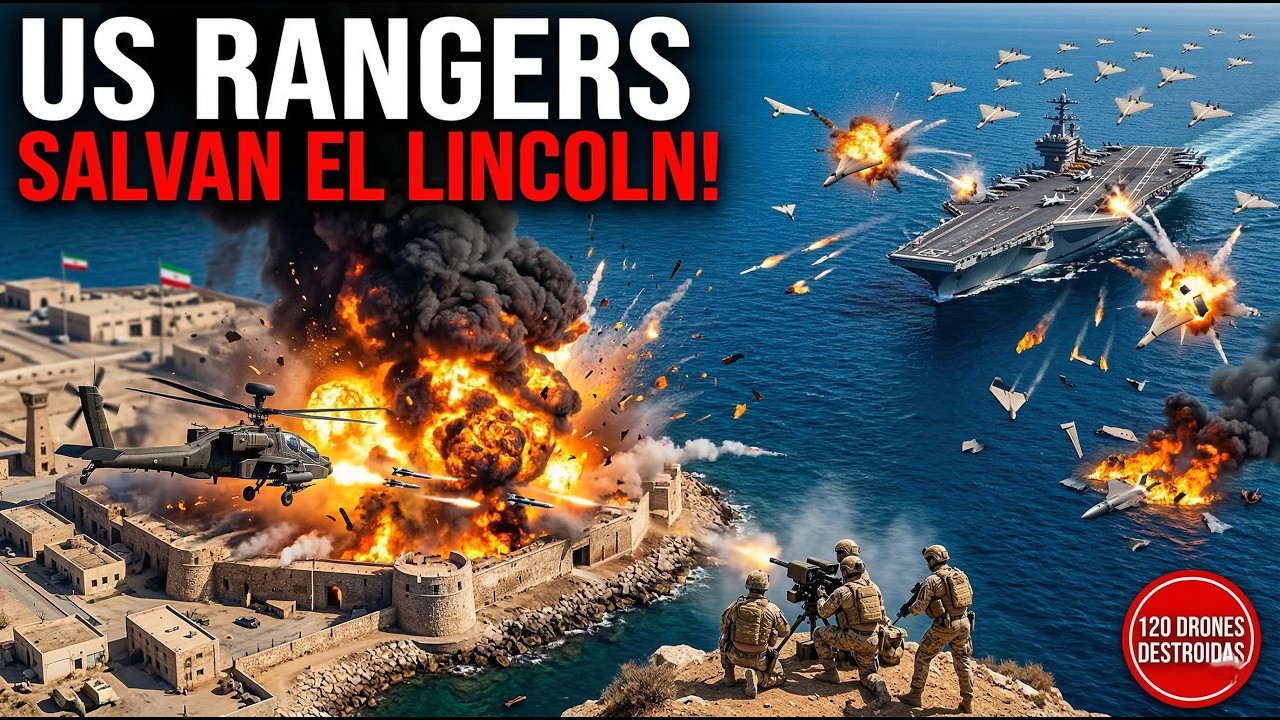 US Army Rangers DESTRUYEN Base Iraní y SALVAN al USS Abraham Lincoln | 120 Drones Shahed