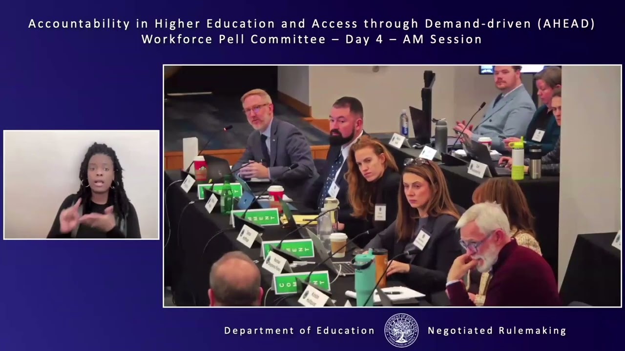 Accountability in Higher Ed and Access through Demand-driven Workforce Pell Day 4 AM 12/11/25