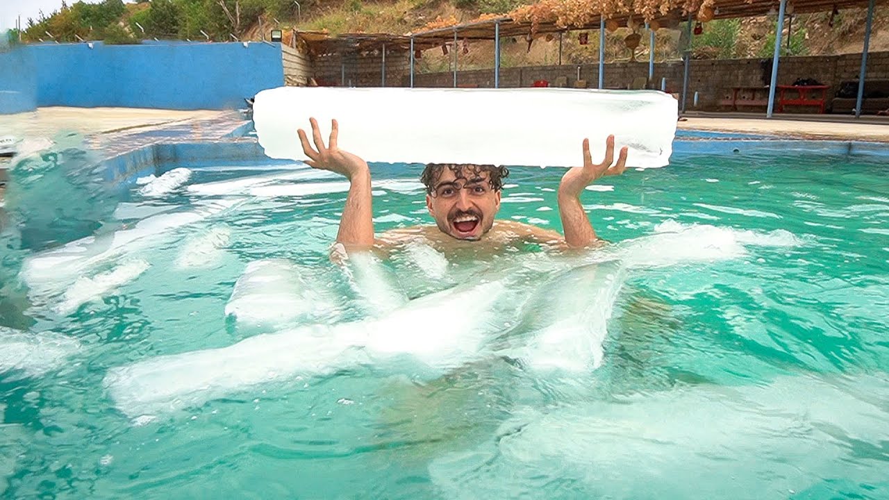Swimming in a frozen pool (مه‌ ئاڤ جه‌مداند) #VLOG-71