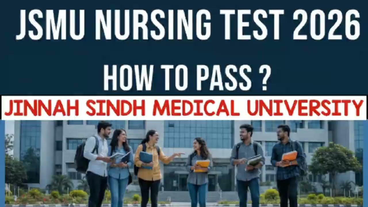 jsmu nursing test 2026 | jinnah sindh medical university admission | jsmu nursing test slip agae hen