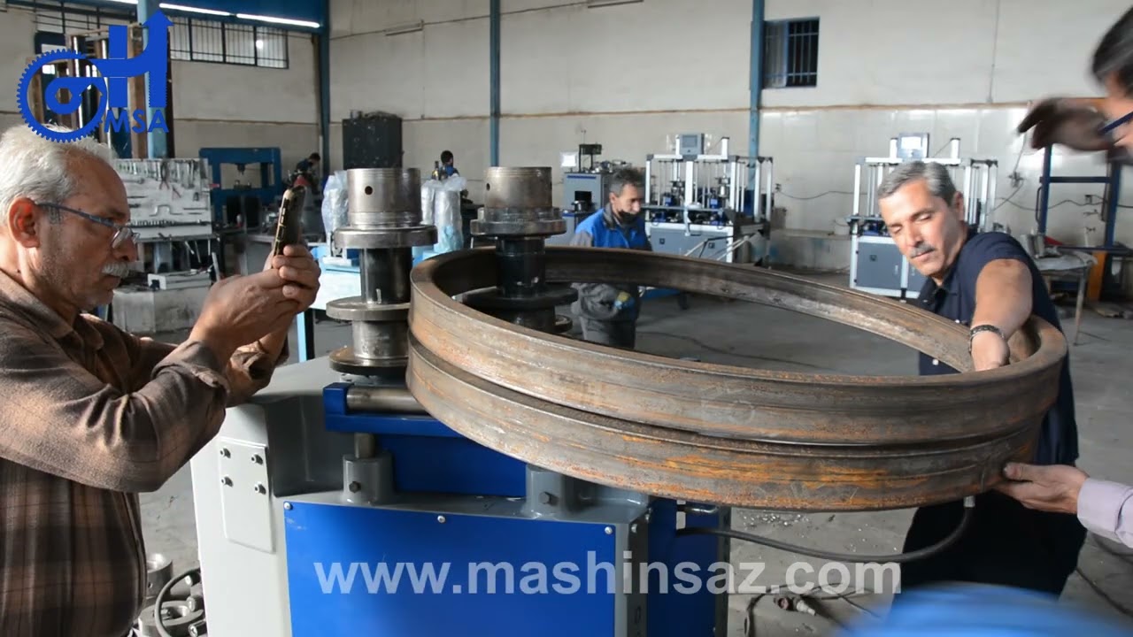 تست قوطی ۴×۸ به صورت اسپیرال با دستگاه نورد N-75 | ماشین‌سازان صنعت عطاملک