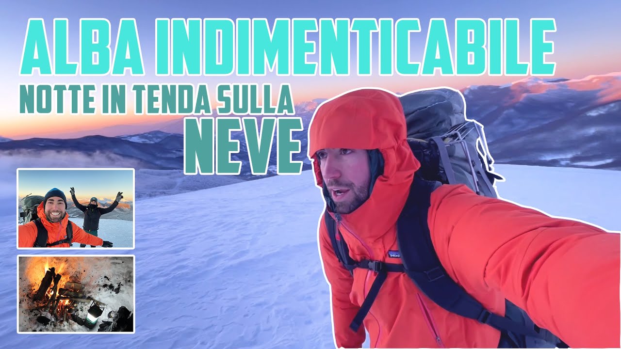 ALBA Indimenticabile dopo NOTTE in TENDA sulla NEVE - Appennino Tosco Emiliano - PASSO DI PRADARENA