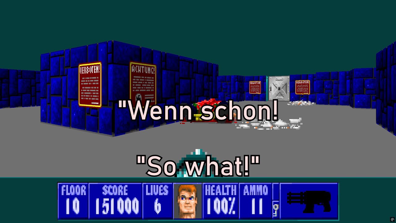 Wolfenstein 3D: Spear of Destiny - Boss Encounters, Quotes and Translations (German - English)