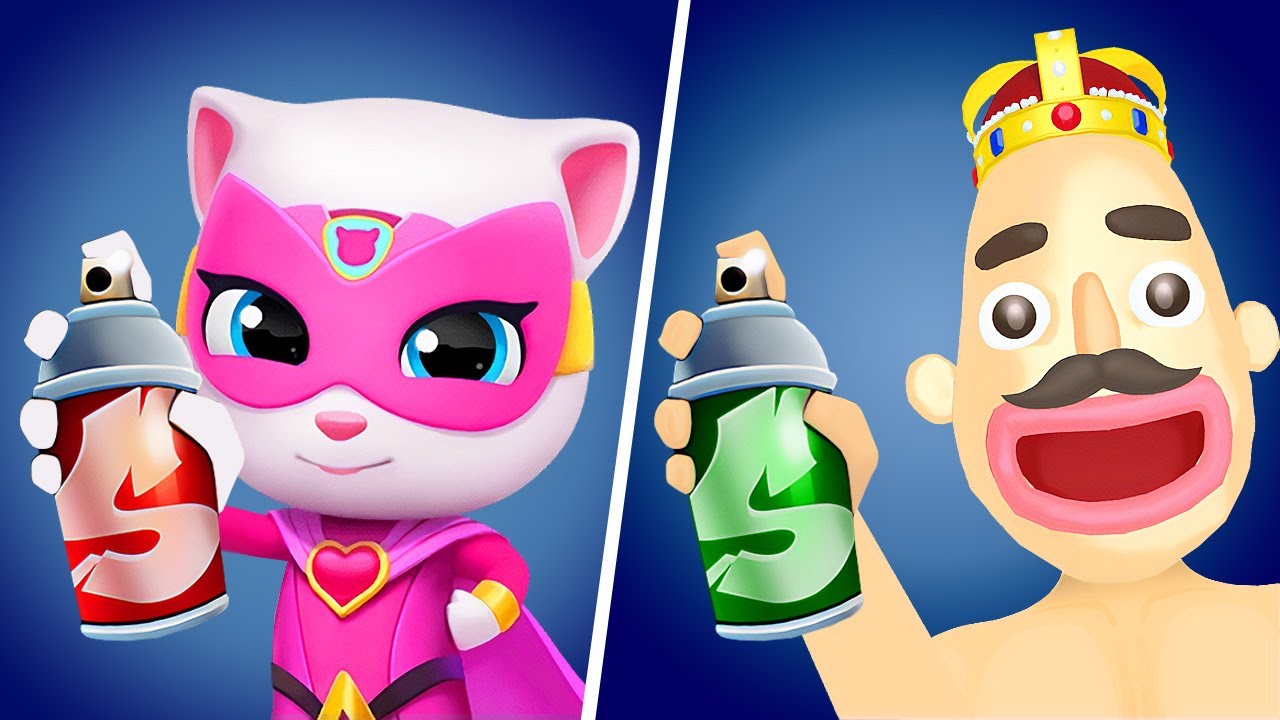Talking Tom Hero Dash VS Sandwich Runner - Tom Hero Dash New Update, Talking Tom Cat Gameplay