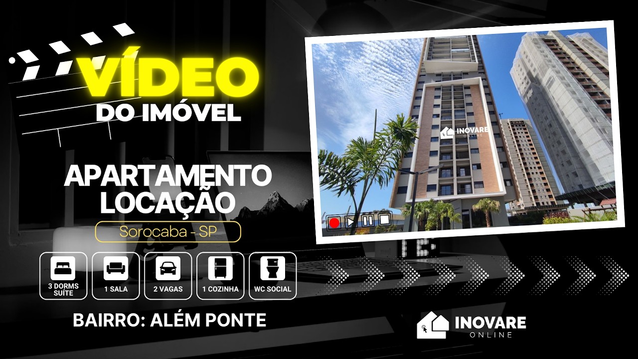 🏢 AP2588L – ALUGA-SE APARTAMENTO 3 DORMITÓRIOS COM SUÍTES NO BAIRRO ALÉM PONTE - ZONA LESTE