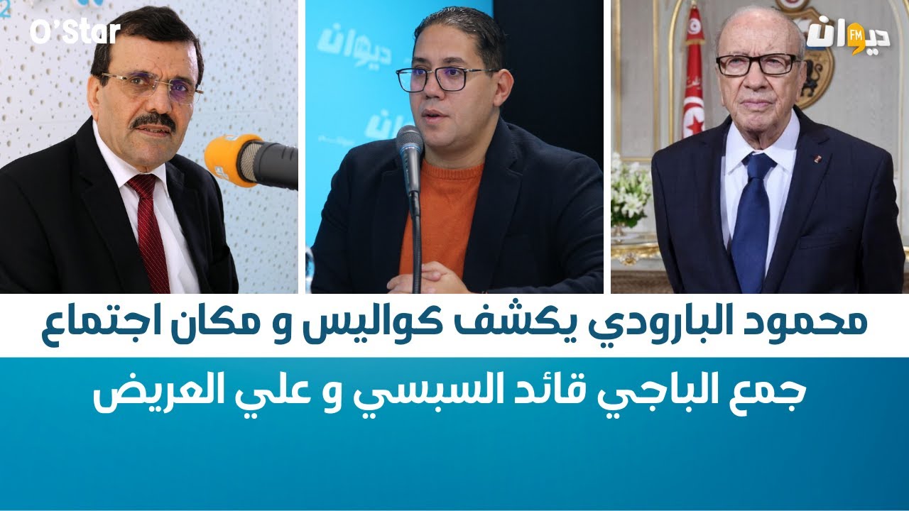 محمود البارودي يكشف كواليس و مكان اجتماع جمع الباجي قائد السبسي و علي العريض