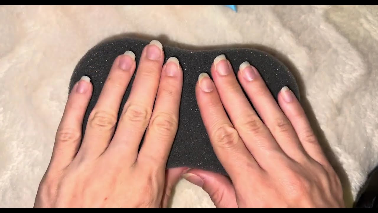 ASMR Black Sponge Scratching & Tracing sounds - no talking