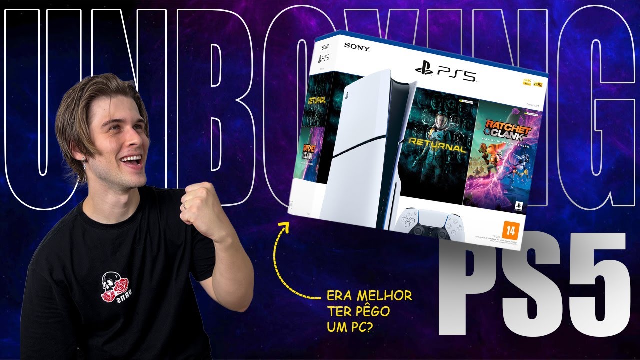 FINALMENTE CHEGOU!! UNBOXING DO PS5 SLIM EM 2025