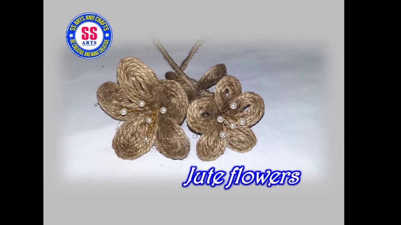How to make Jute flowers /Jute crafts /Decorative jute flowers