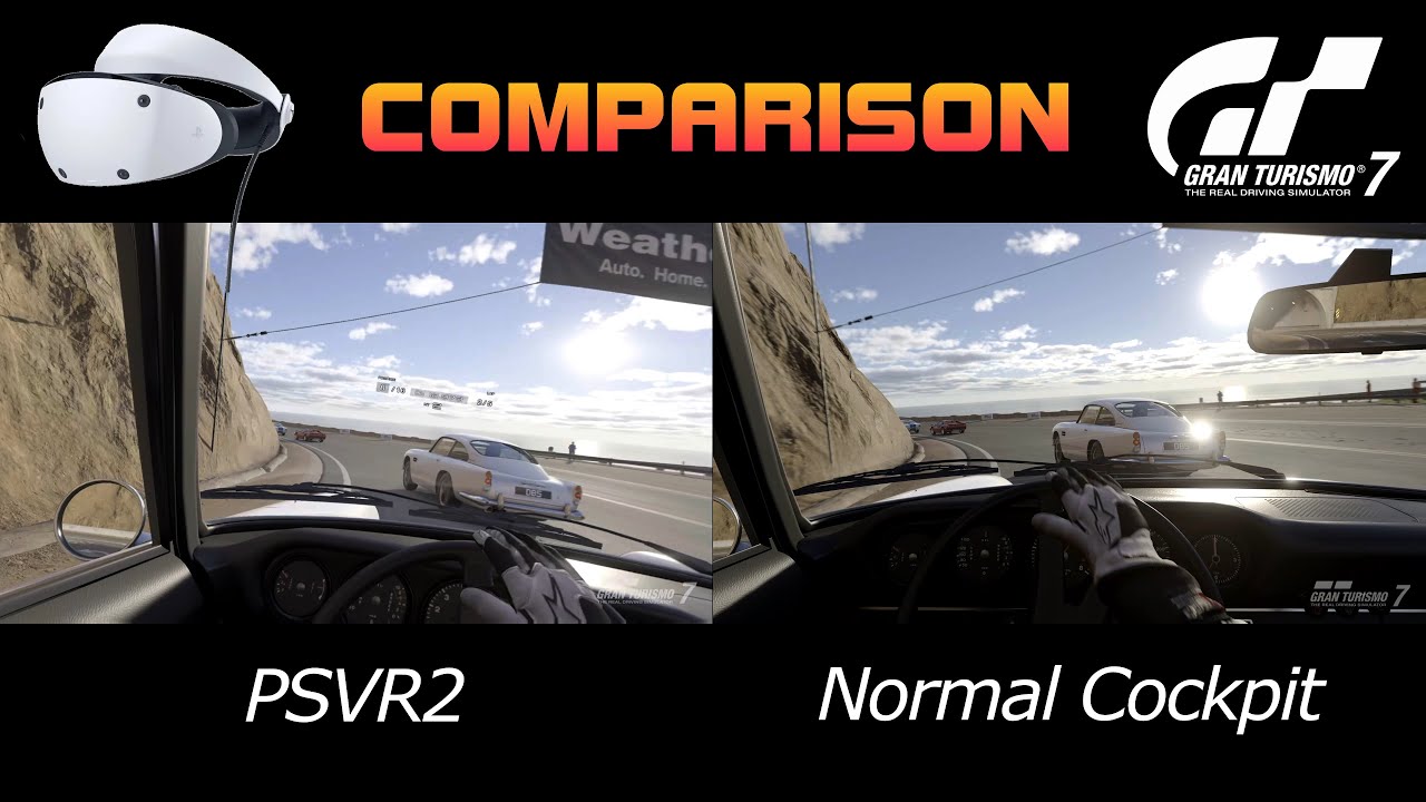 Gran Turismo 7 - PSVR2 vs. Normal Cockpit View Comparison [4k60]