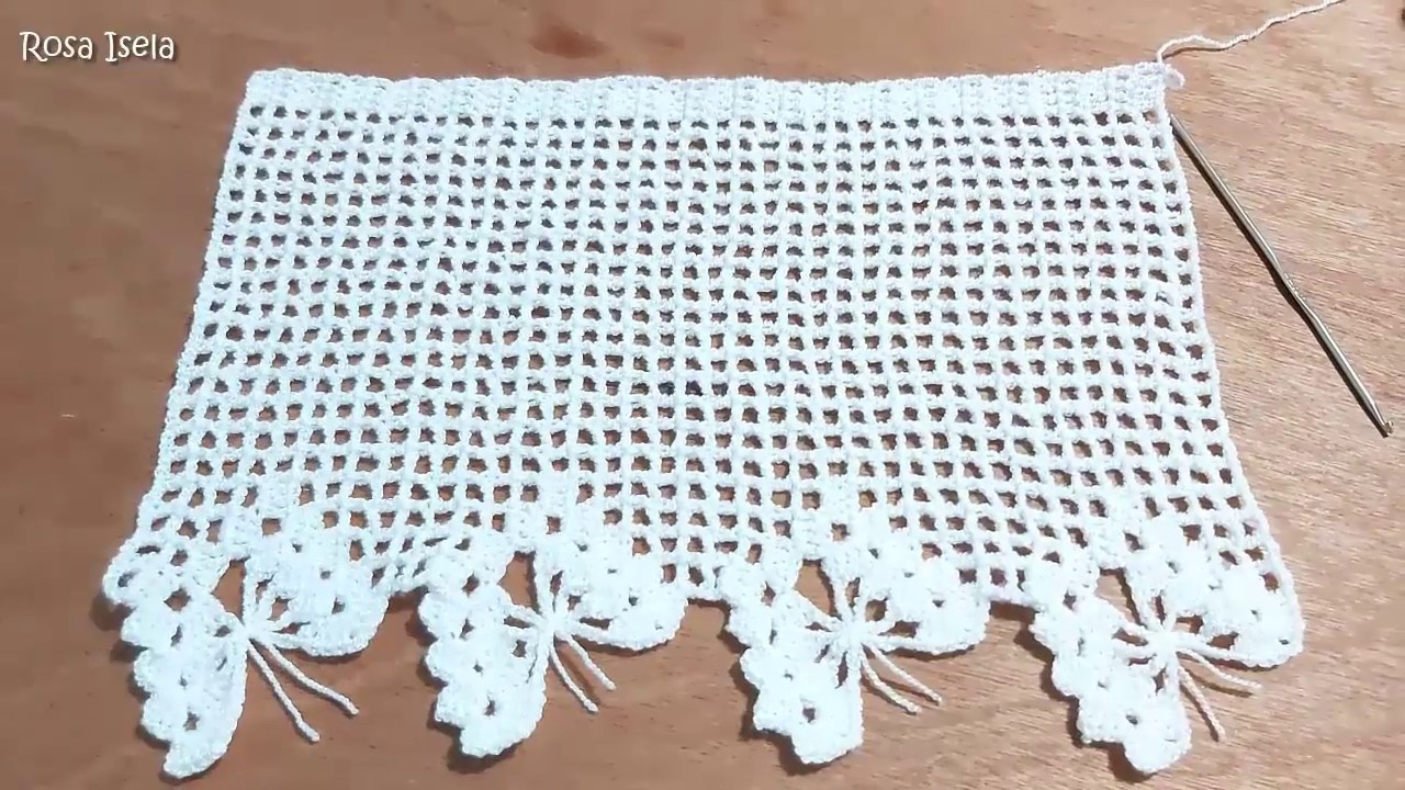 BUTTERFLY EDGE FOR CURTAIN OR DOILY (CROCHET)