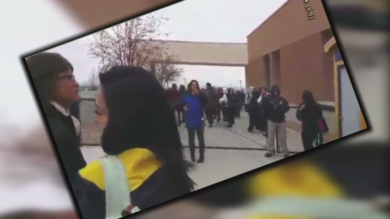 Santa Fe students protest testing, damage gate