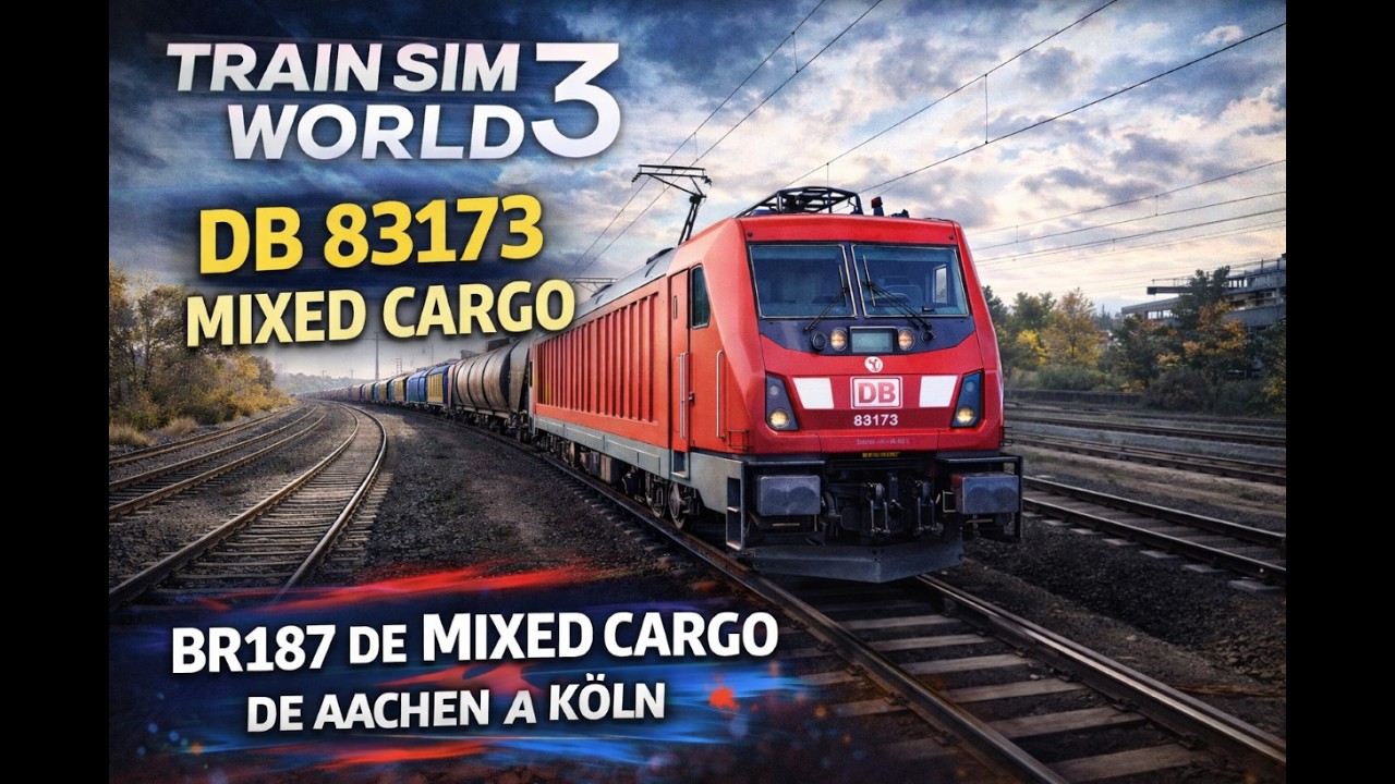 Train Sim World 3 – DB 83173 Mixed Cargo | BR187 de Aachen a Köln