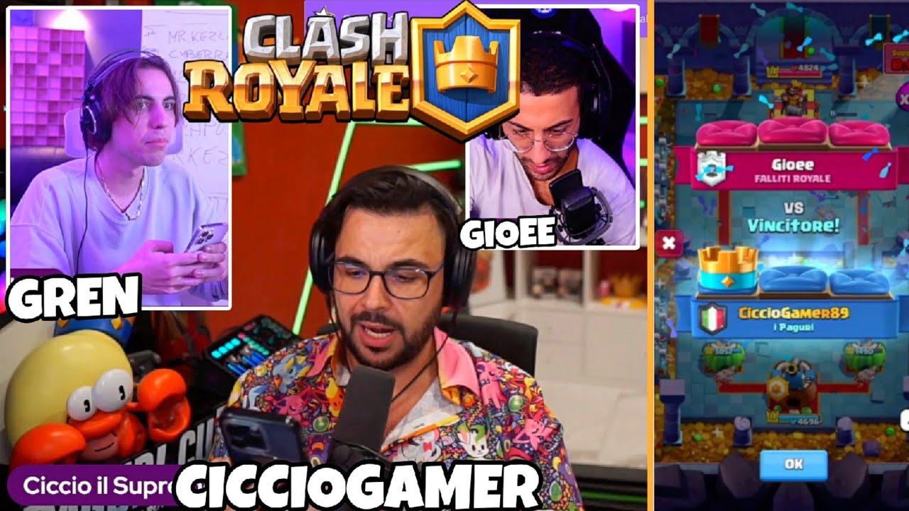 TRIANGOLARE a CLASH ROYALE tra GrenBaud, CiccioGamer89 e Gioee!!👑🎪