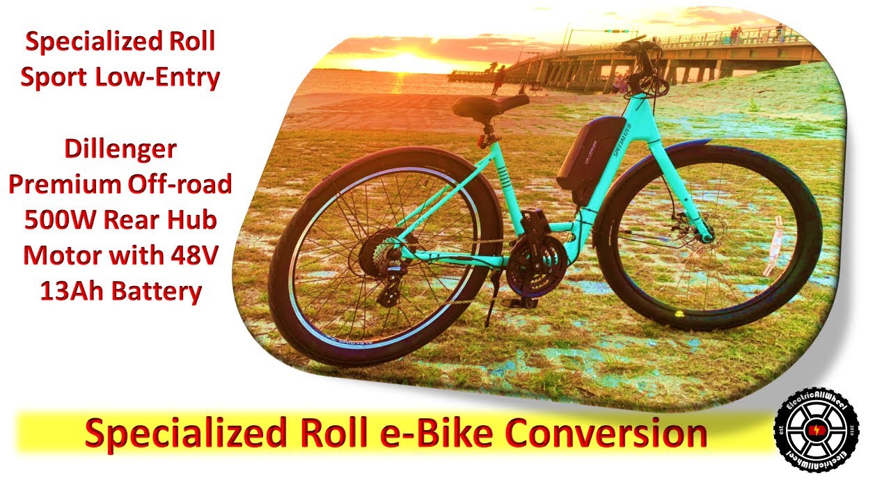 How to Install 500W Rear Hub Motor 48V e-Bike Kit onto Specialized Roll Sport Low-Entry Bicycle
