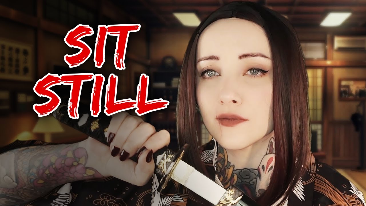 Yakuza secret meeting ASMR // soft spoken, haircut, sword