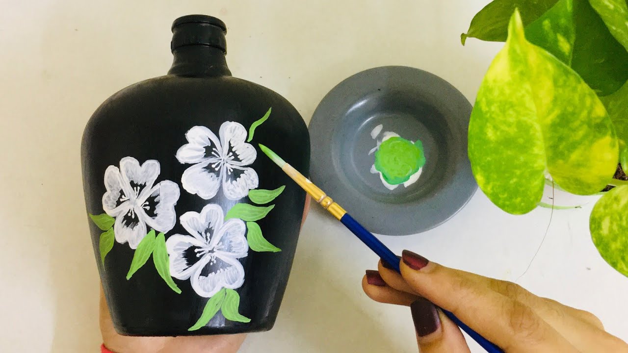 Easy Bottle Art | 5 minute Bottle Art | DIY Decorative Bottle