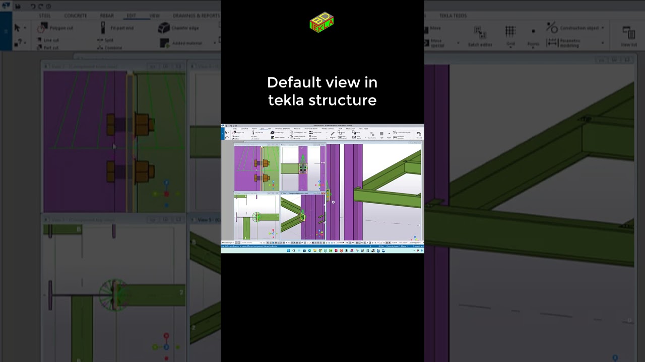 Default view in tekla structure || TeklaBD || Engr Maidul #engineering