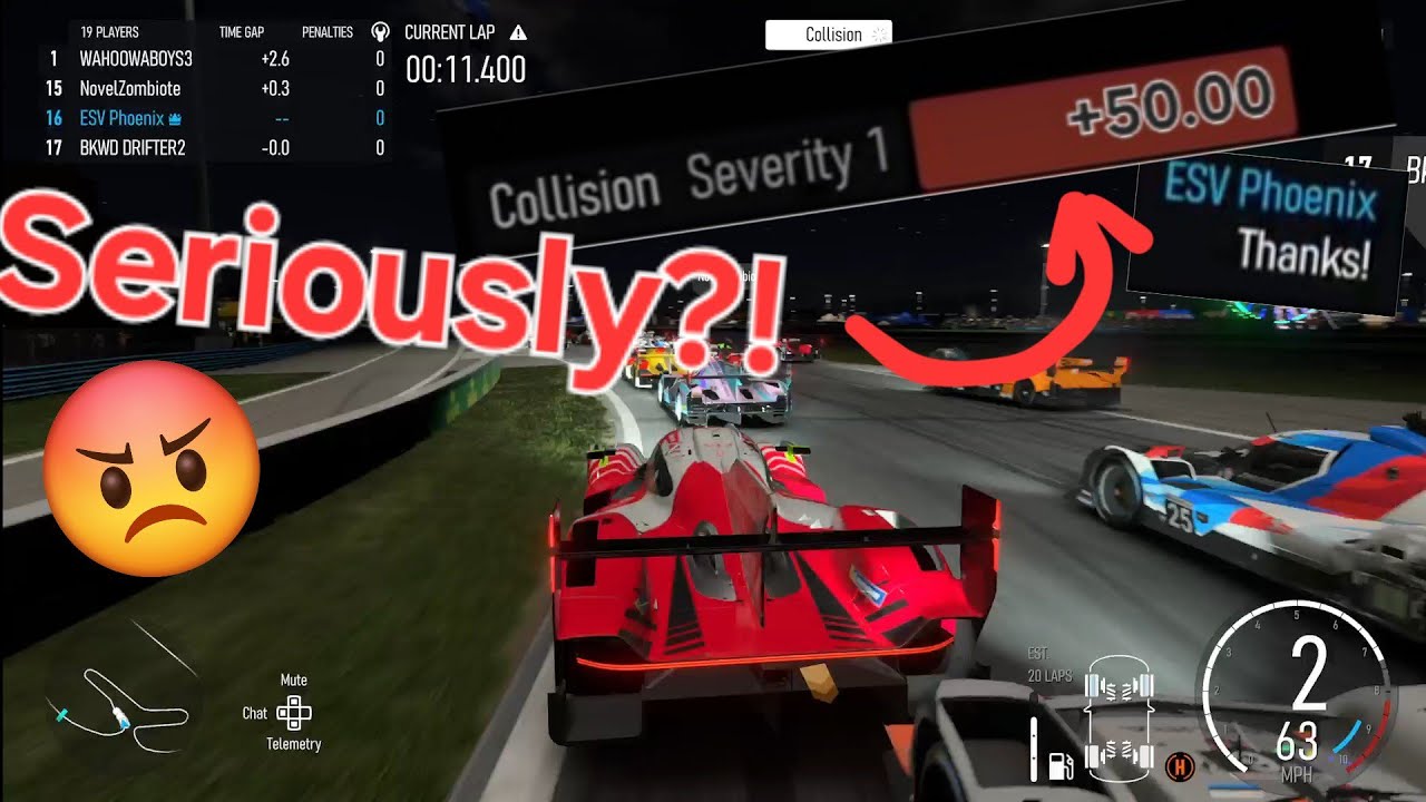 Given the dumbest penalties on lap one, I just had to go nuke mode (Forza Motorsport 2023)