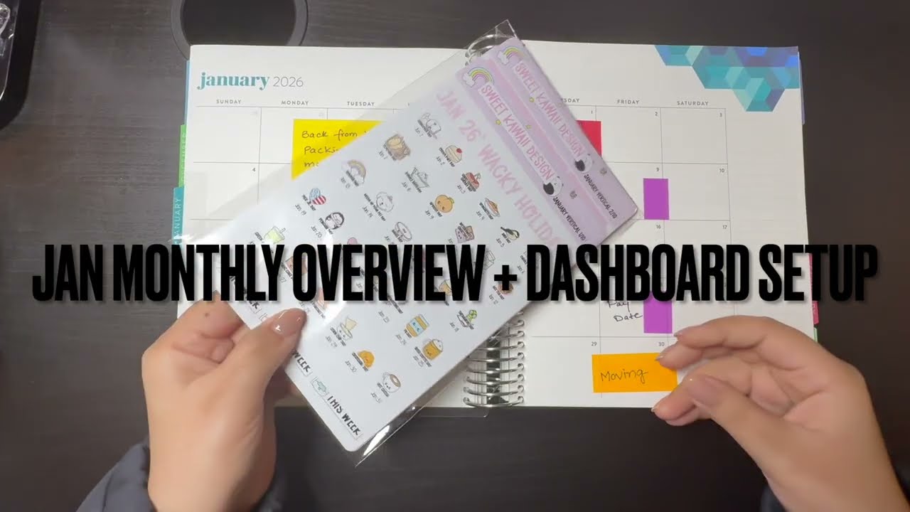 January 2026 Monthly Overview & Dashboard Setup | Plan With Me (EC Vertical) ✨