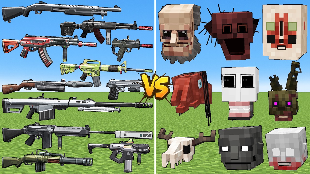 What TaCZ Black Ops Gun Can Defeat The Most All New Creepypasta Mobs in Minecraft?