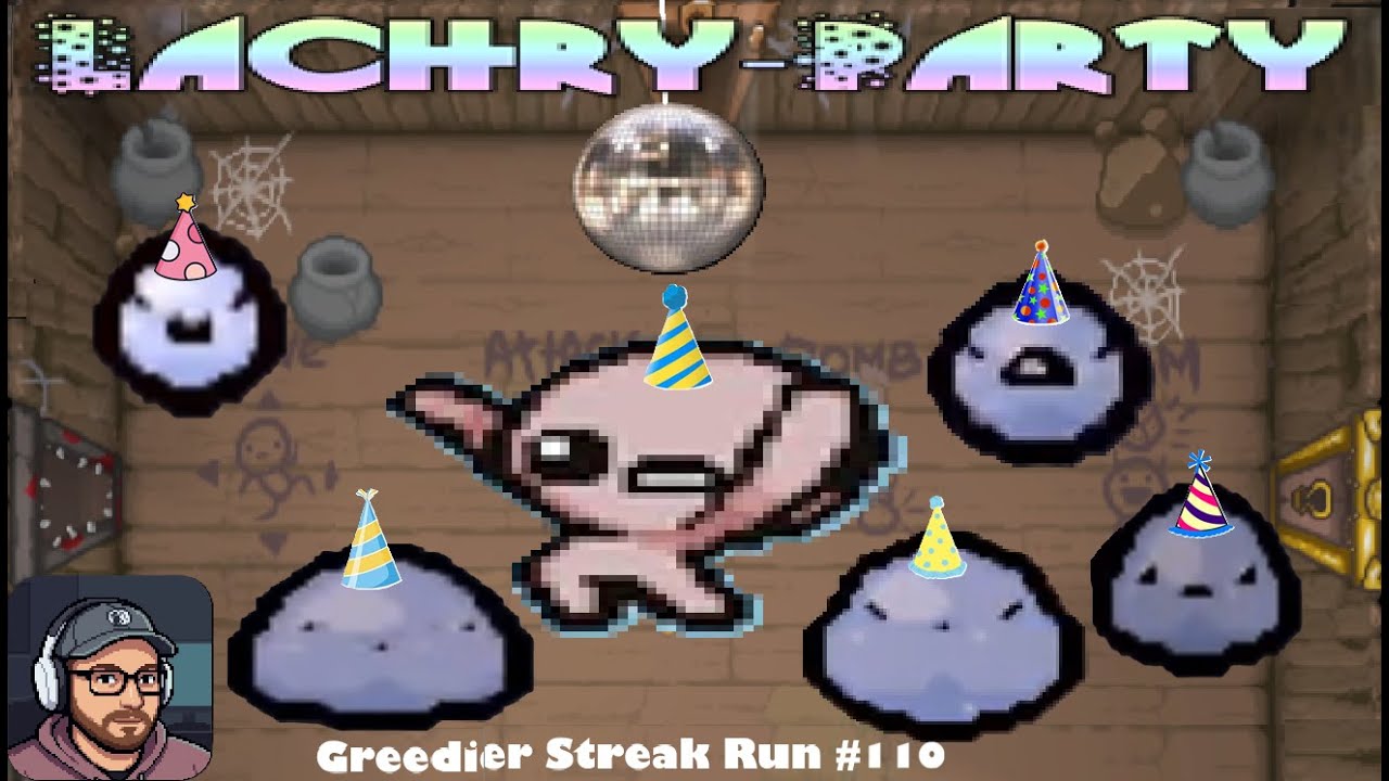 Lachry-Party | Binding of Isaac Repentance Greedier Streak Run 110