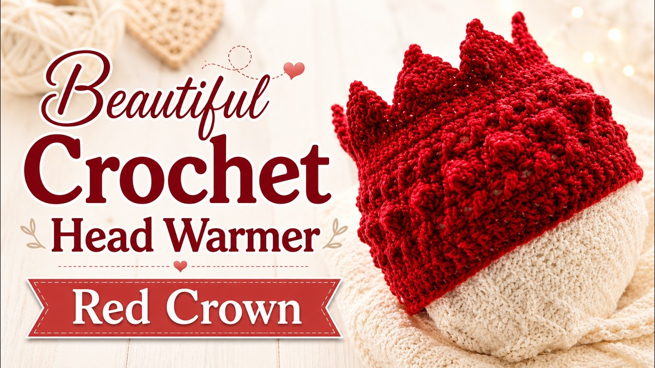 Crochet Crown Winter Headband | EASY | The Crochet Crowd