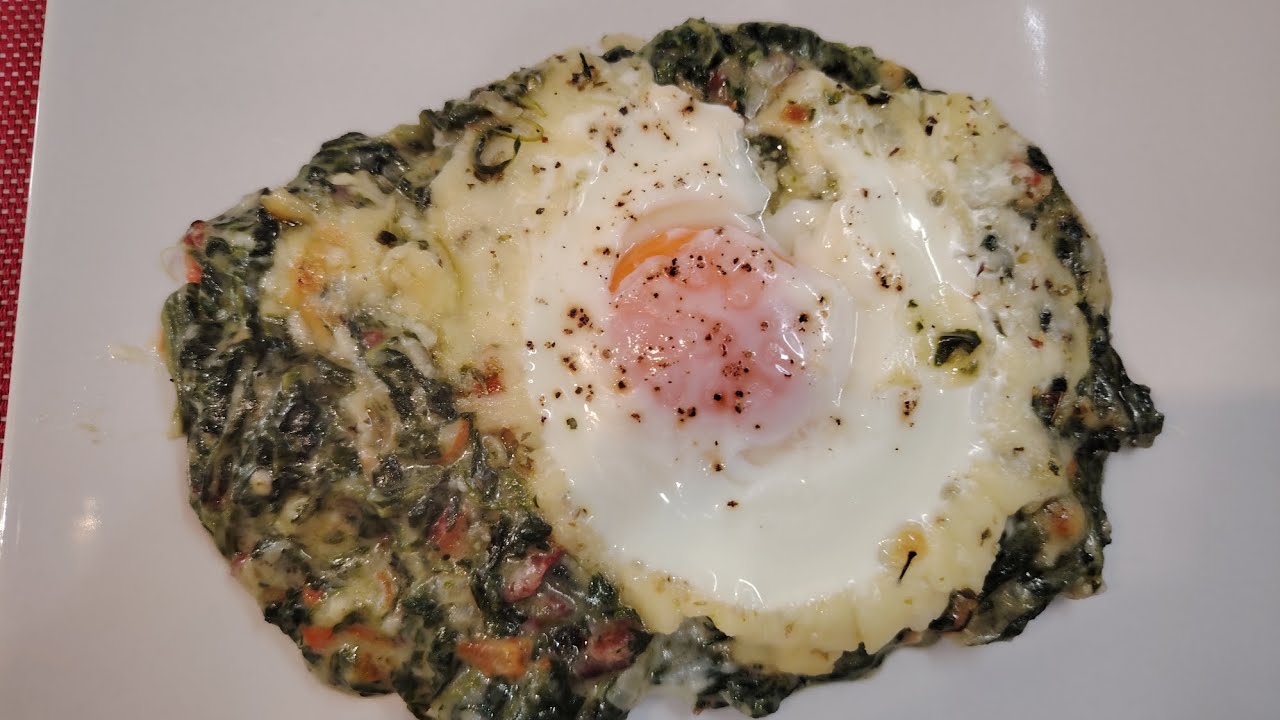 - ESPINACAS A LA CREMA GRATINADAS CON HUEVO 