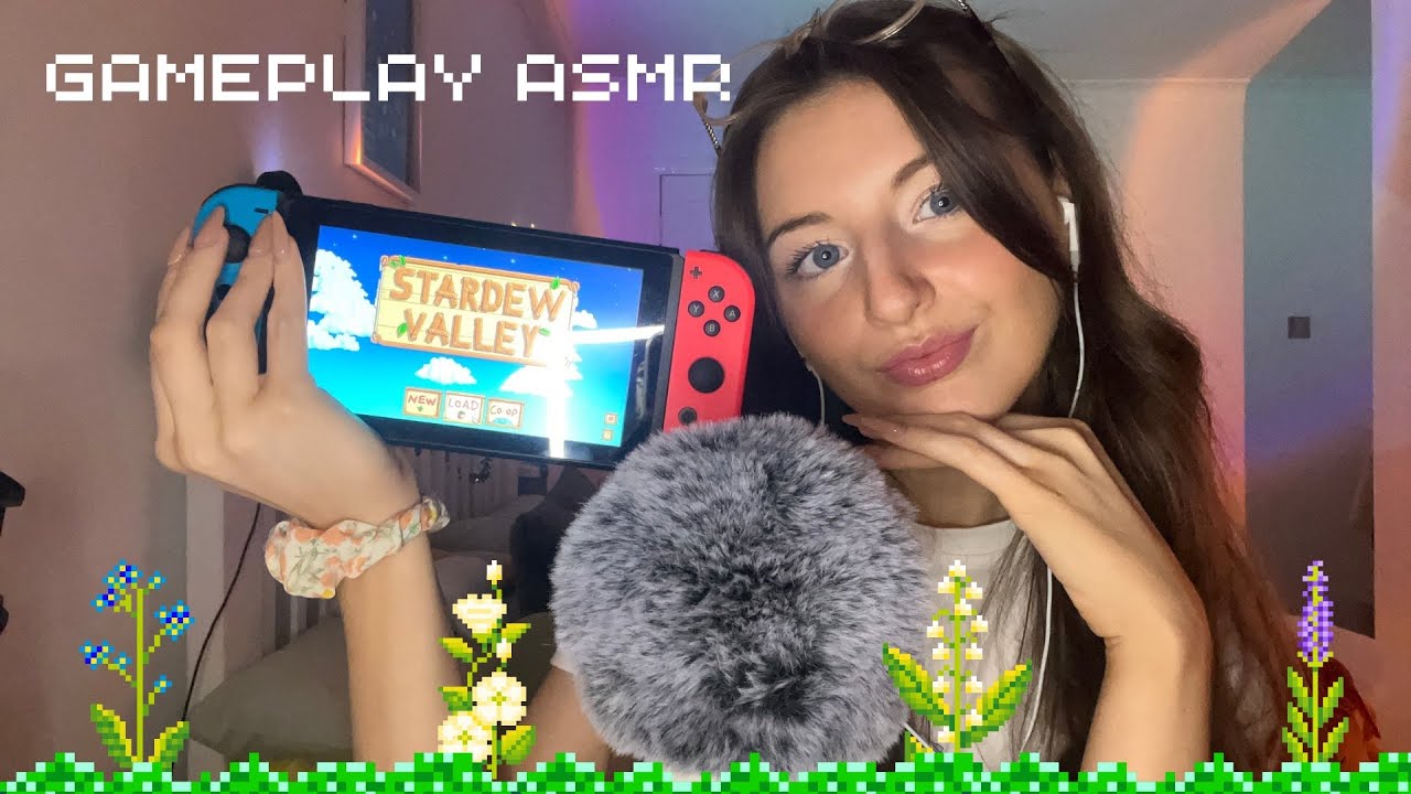 ASMR Stardew Valley gameplay🌾 (screen tapping, button clicking, close whispers)